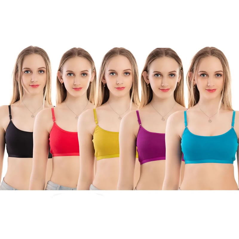 High Quality Daily Wear Cotton Sports Bra Pack of 5, Lingerie, Bra