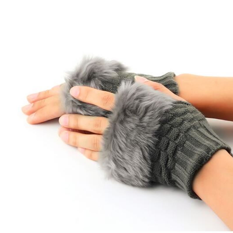Fake shop fur gloves
