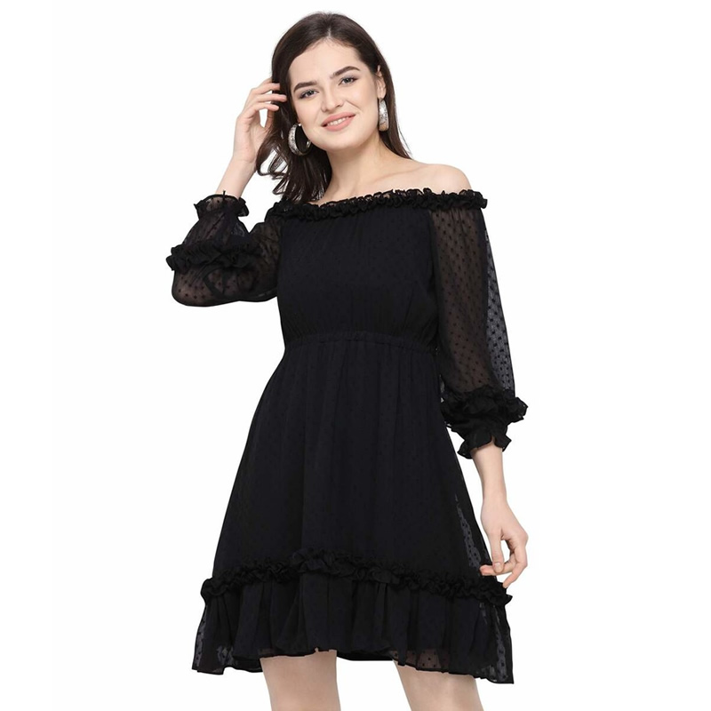 Littledesire Chiffon Transparent Sleeves Sexy Party Dress, Western Wear ...