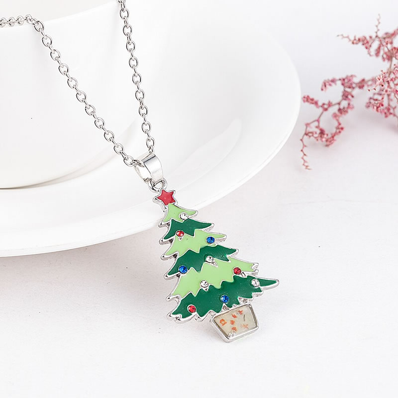 Gold Christmas Santa Reindeer Pendant Necklace | New Look