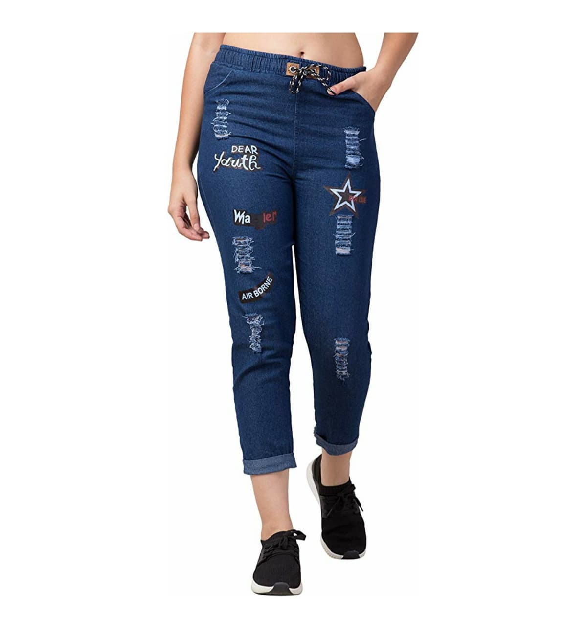 Trends Fashion Women Denim Joggers Jeans Western Wear Jeans