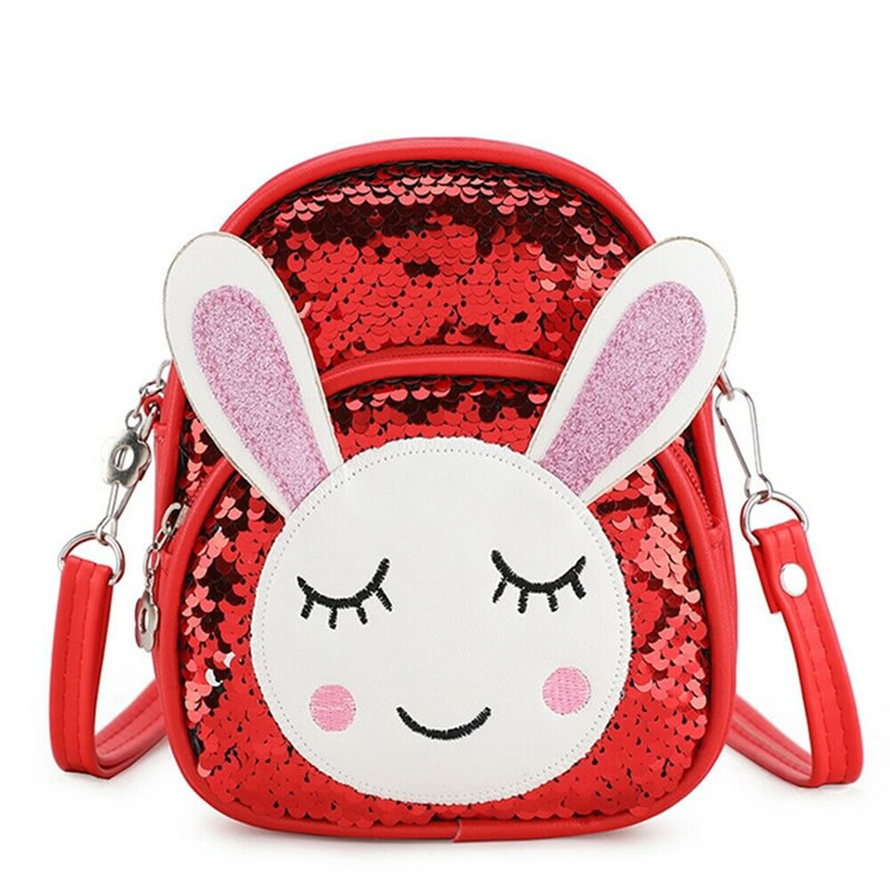 Littledesire Travel Sequins Glitter Rabbit Shoulder Backpack - 7 inch ...