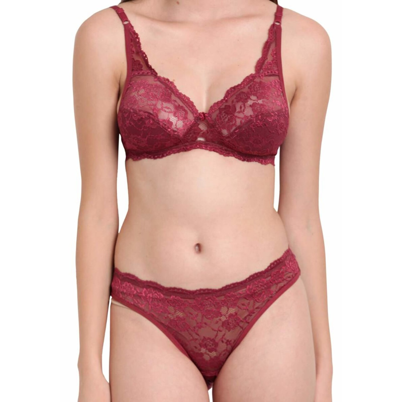 Littledesire Floral Design Transparent Bra & Panty Set, Lingerie, Bra and Panty  Sets Free Delivery India.